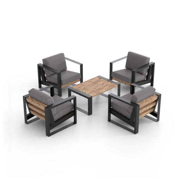 Modern Muskoka Slim 5 Piece Chair Set