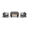 Modern Muskoka Slim 4 Piece Loveseat Set