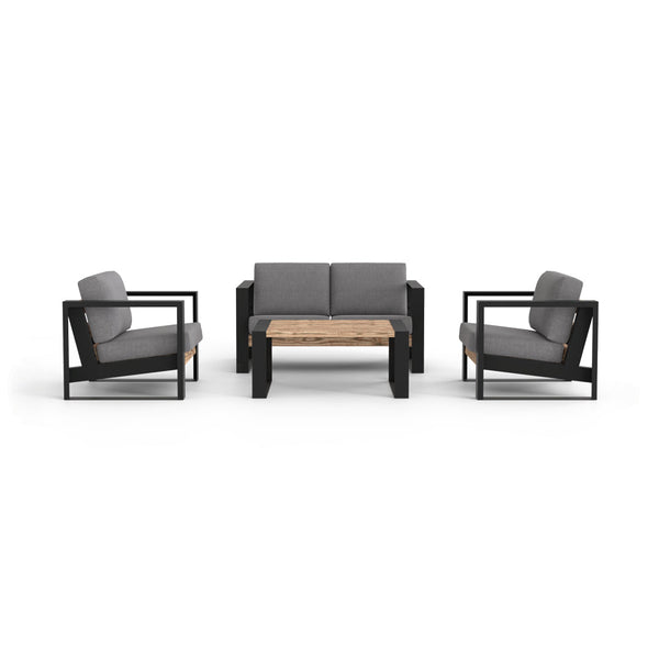 Modern Muskoka Slim 4 Piece Loveseat Set